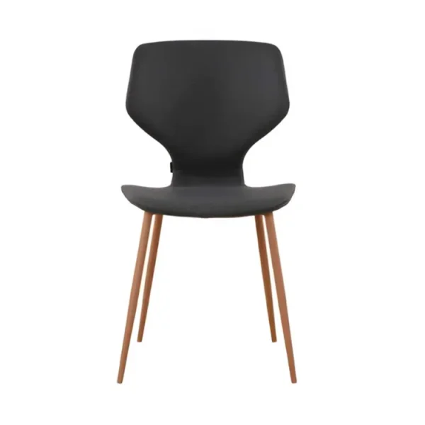 SILLA UPPLAND PU GRIS ANTRACITA PATAS COLOR HAYA