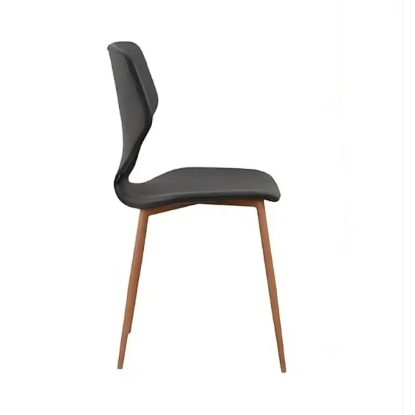 SILLA UPPLAND PU GRIS ANTRACITA PATAS COLOR HAYA