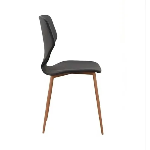 SILLA UPPLAND PU GRIS ANTRACITA PATAS COLOR HAYA