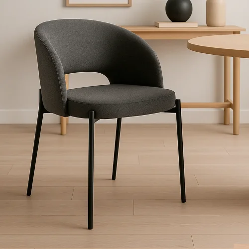 SILLA TAPIZADA GRIS CLOTILDE