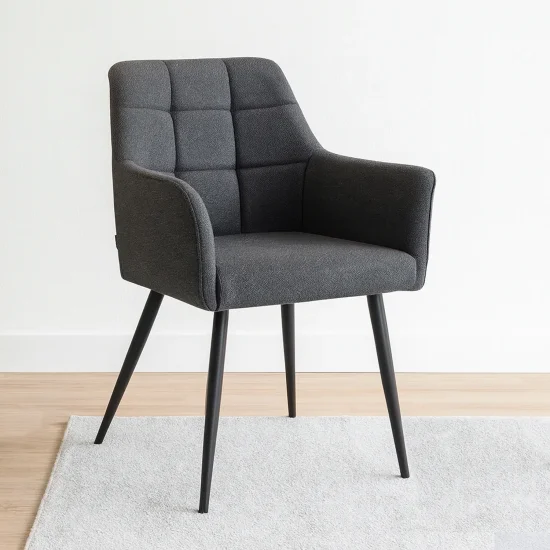SILLÓN TAPIZADO GRIS FABRIZIO