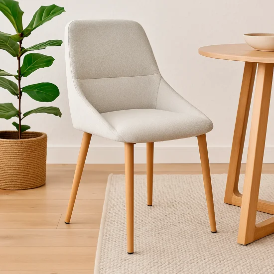 SILLA DE COMEDOR ADNEY TEXTIL ARENA PATAS HAYA