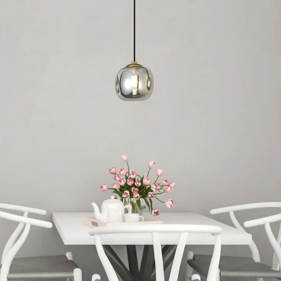 LÁMPARA DE TECHO 1 LUZ TULIPA FUME Ø15CM G9 NICOLETTA