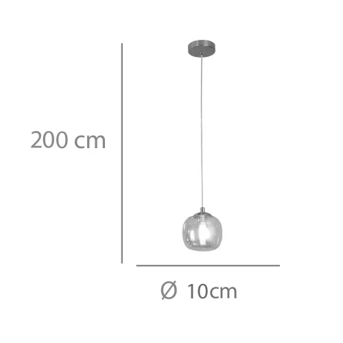 LÁMPARA DE TECHO 1 LUZ TULIPA FUME Ø10CM G9 NICOLETTA