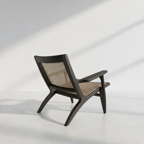 SILLÓN MADERA DE OLMO NEGRO EINAR