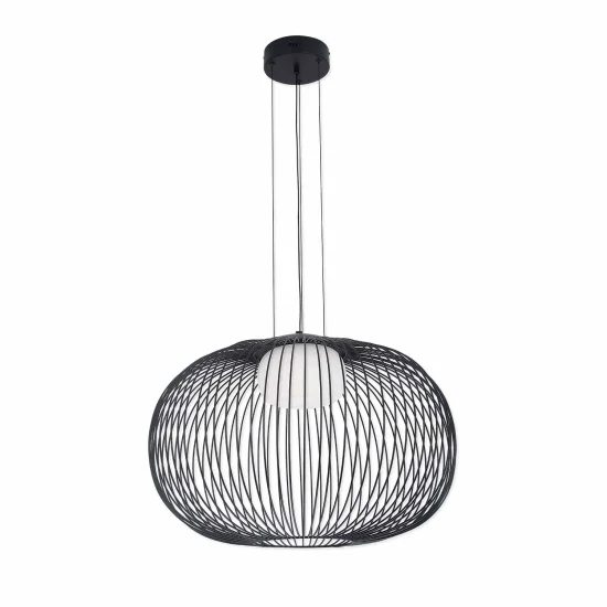 LÁMPARA DE TECHO LED 15W 3000K-4000K-6000K Ø60CM NEGRO ARVEN