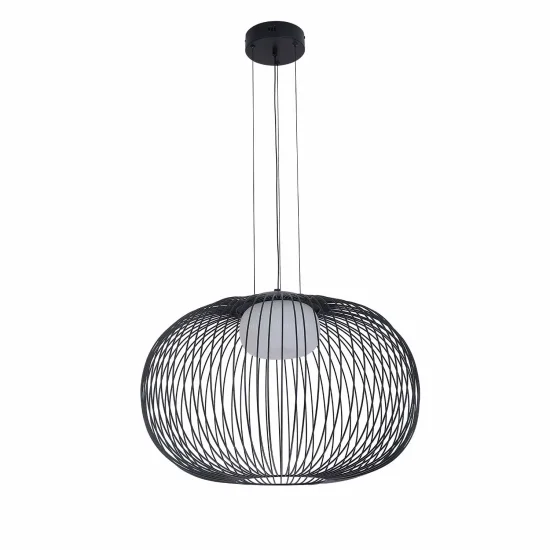 LÁMPARA DE TECHO LED 15W 3000K-4000K-6000K Ø60CM NEGRO ARVEN 2