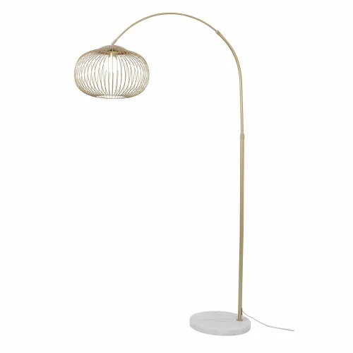 LÁMPARA DE PIE ARCO ACERO PINTADO DORADO E27 ARVEN