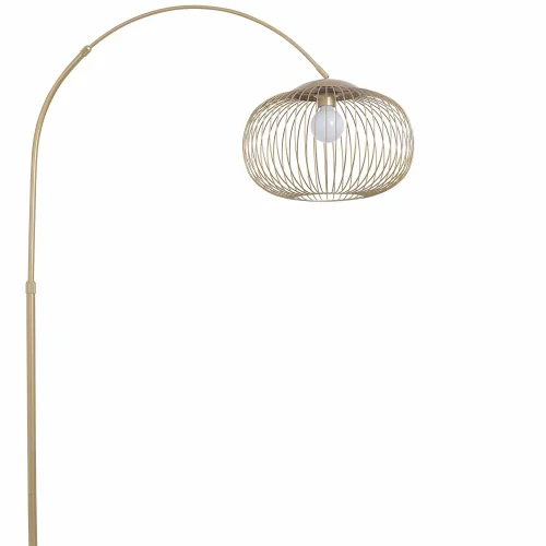 LÁMPARA DE PIE ARCO ACERO PINTADO DORADO E27 ARVEN