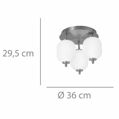 PLAFÓN LED 3 LUCES 30W 3000-6000K ANEKA