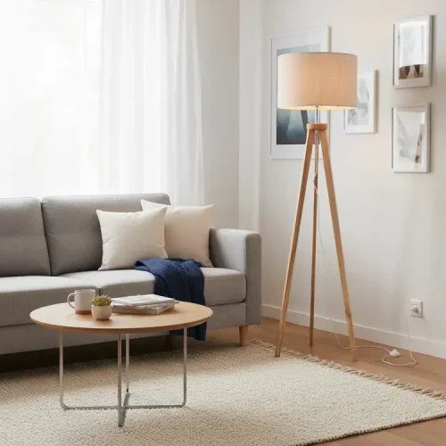 LÁMPARA DE PIE ENGDAHL PANTALLA BLANCA