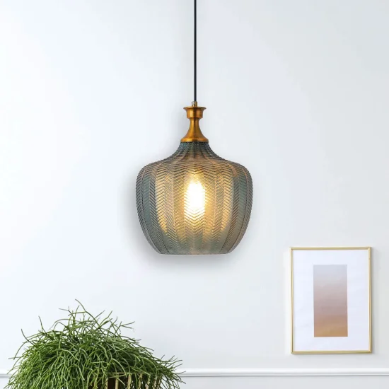 LÁMPARA DE TECHO CRISTAL AGUAMARINA Ø 26 CM ROGAN