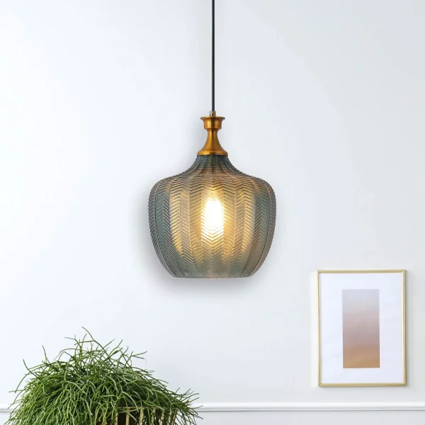 LÁMPARA DE TECHO CRISTAL AGUAMARINA Ø 26 CM ROGAN