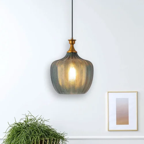 LÁMPARA DE TECHO CRISTAL AGUAMARINA Ø 26 CM ROGAN