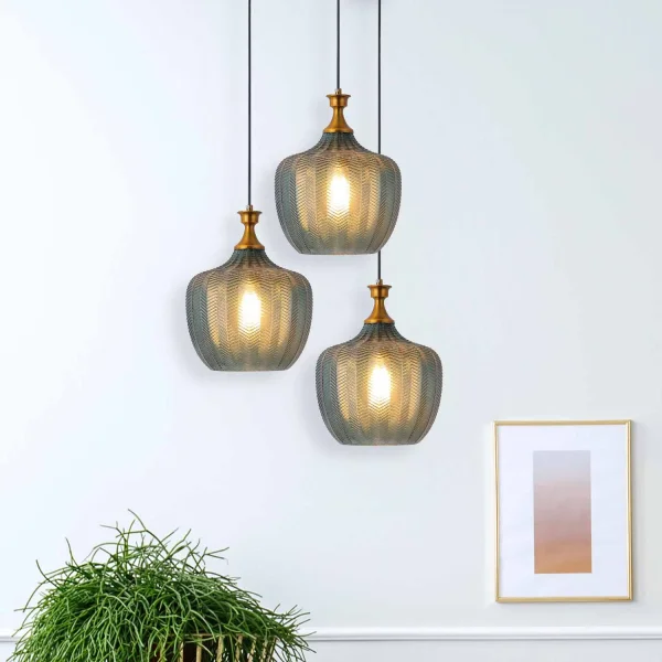 LÁMPARA DE TECHO CRISTAL AGUAMARINA Ø 26 CM ROGAN