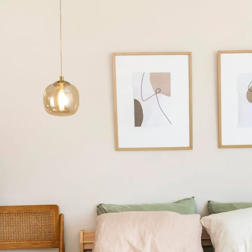 LÁMPARA DE TECHO 1 LUZ TULIPA ÁMBAR Ø12CM G9 NICOLETTA