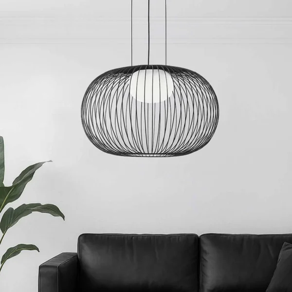 LÁMPARA DE TECHO LED 15W 3000K-4000K-6000K Ø60CM NEGRO ARVEN