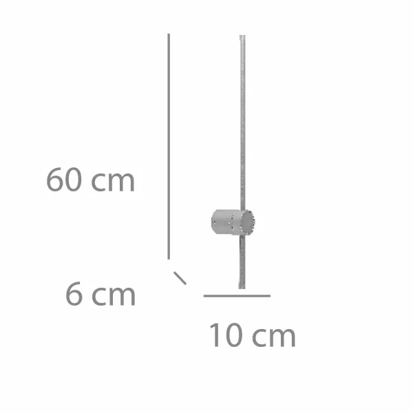 APLIQUE LED 8W 3000K ACERO PINTADO DORADO 60CM MIREA