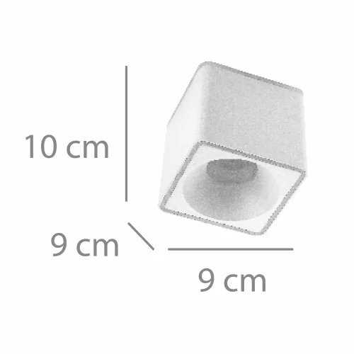 FOCO DE SUPERFICIE CUADRADO LED 14W 4000K 9x9CM BLANCO