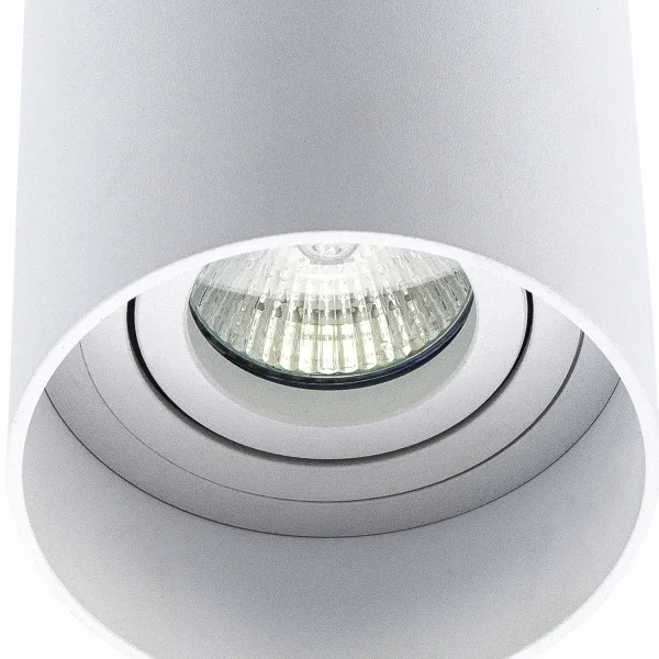 FOCO DE SUPERFICIE CILINDRICO GU10 ORIENTABLE Ø9CM BLANCO