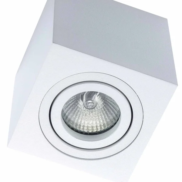 FOCO DE SUPERFICIE CUADRADO GU10 ORIENTABLE 9x9CM BLANCO