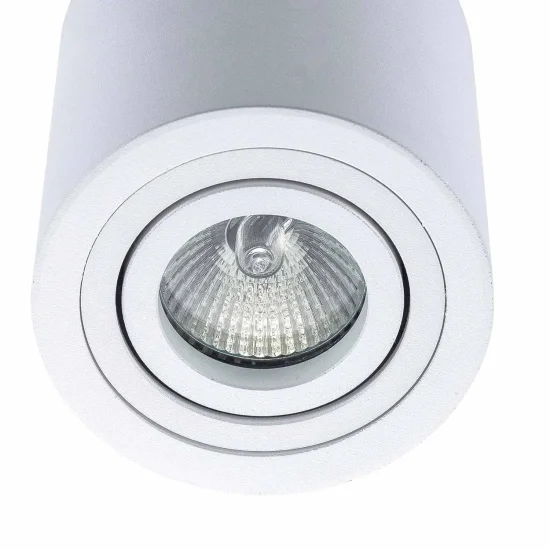 FOCO DE SUPERFICIE CILINDRICO GU10 ORIENTABLE Ø9CM BLANCO 2