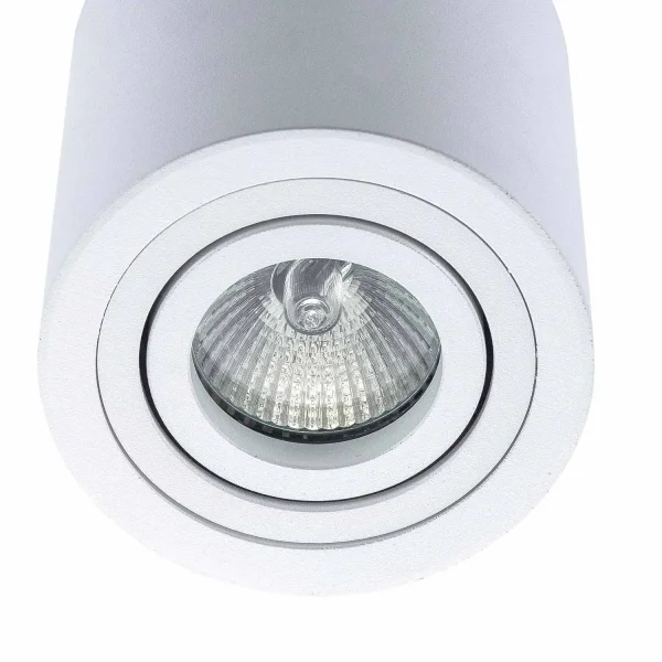 FOCO DE SUPERFICIE CILINDRICO GU10 ORIENTABLE Ø9CM BLANCO