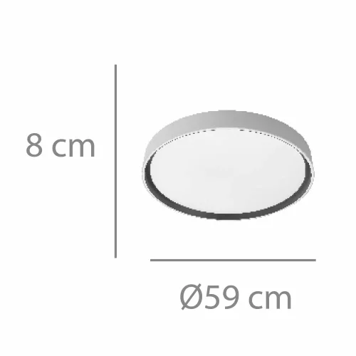 PLAFÓN LED 68W REGULABLE Ø59CM BLANCO/DORADO ORANE