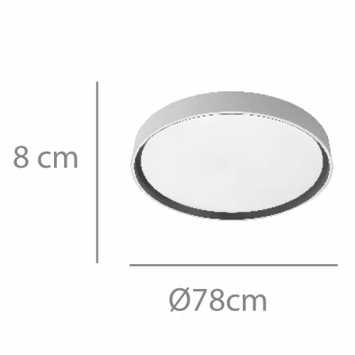 PLAFÓN LED 106W REGULABLE Ø78CM BLANCO/DORADO ORANE