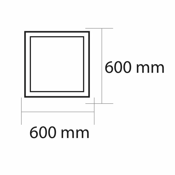 PLAFÓN LED DE SUPERFICIE 48W 4790 LM 60x60cm SELECTOR COLOR ALUMINIO BLANCO
