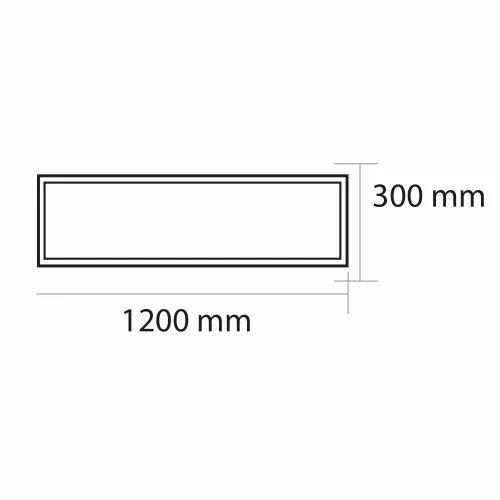 PLAFÓN LED DE SUPERFICIE 48W 4859 LM 30x120cm SELECTOR COLOR ALUMINIO BLANCO