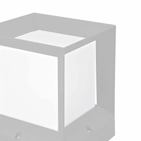 SOBREMURO EXTERIOR SNOWDROP 22CM E27 BLANCO IP54 2