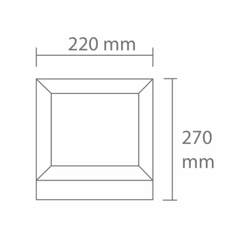 SOBREMURO EXTERIOR SNOWDROP 22CM E27 BLANCO IP54