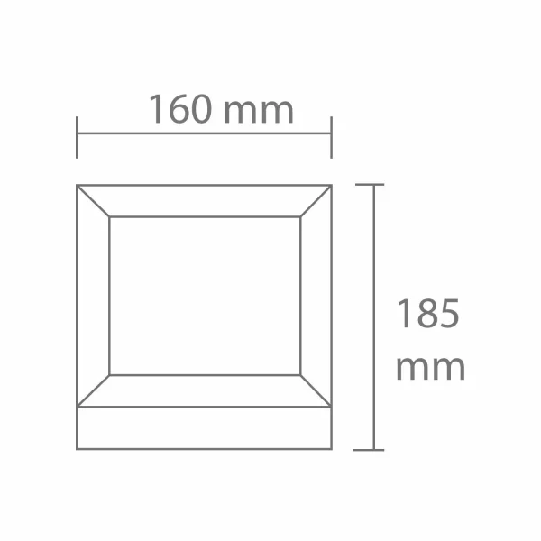SOBREMURO EXTERIOR SNOWDROP 16CM E27 ANTRÁCITA IP54