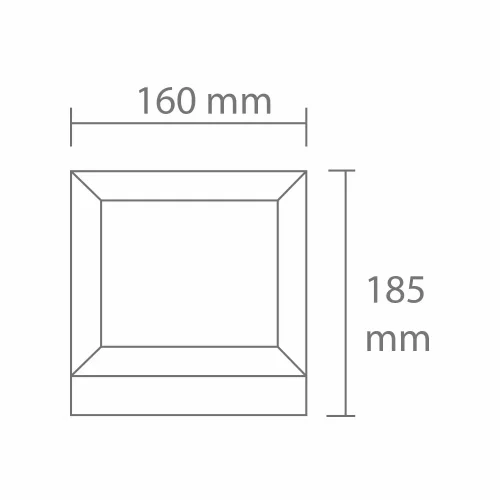 SOBREMURO EXTERIOR SNOWDROP 16CM E27 ANTRÁCITA IP54