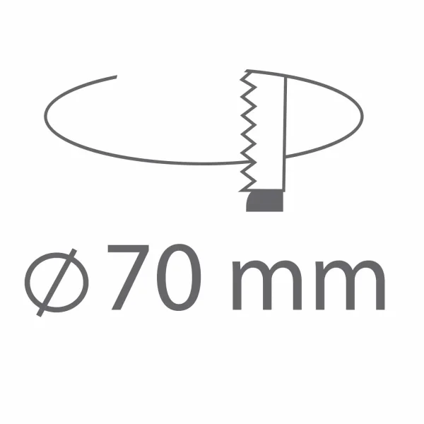 OJO DE BUEY REDONDO EXTRA FONDO 3,5 CM ALUMINIO BLANCO