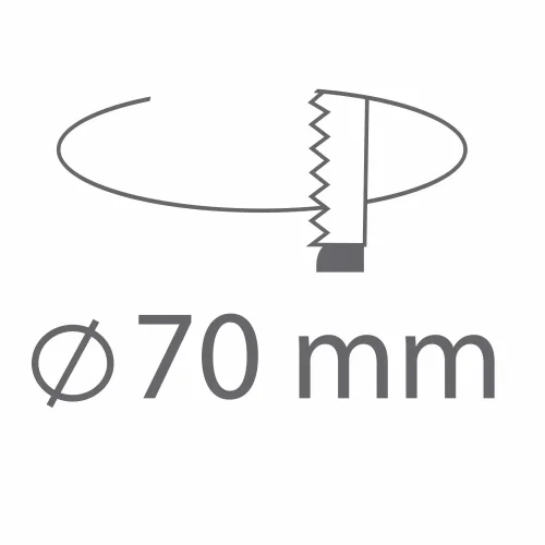 OJO DE BUEY REDONDO EXTRA FONDO 3,5 CM ALUMINIO BLANCO