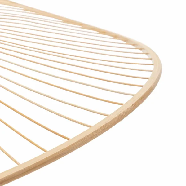 LÁMPARA DE TECHO EN MADERA Y FIBRAS NATURALES Ø60CM E27 TIKI