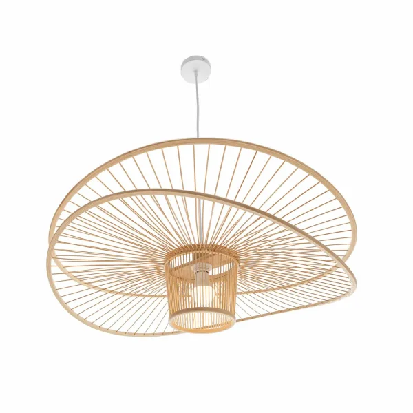 LÁMPARA DE TECHO EN MADERA Ø60CM E27 PORTOBELO