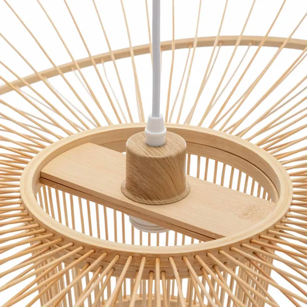 LÁMPARA DE TECHO EN MADERA Ø60CM E27 PORTOBELO