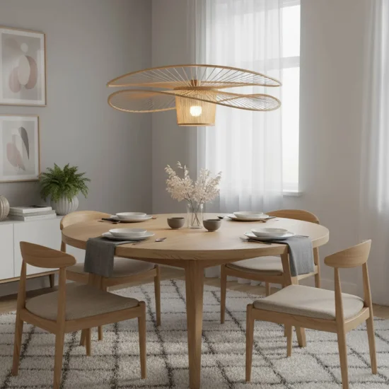 LÁMPARA DE TECHO EN MADERA Ø60CM E27 PORTOBELO