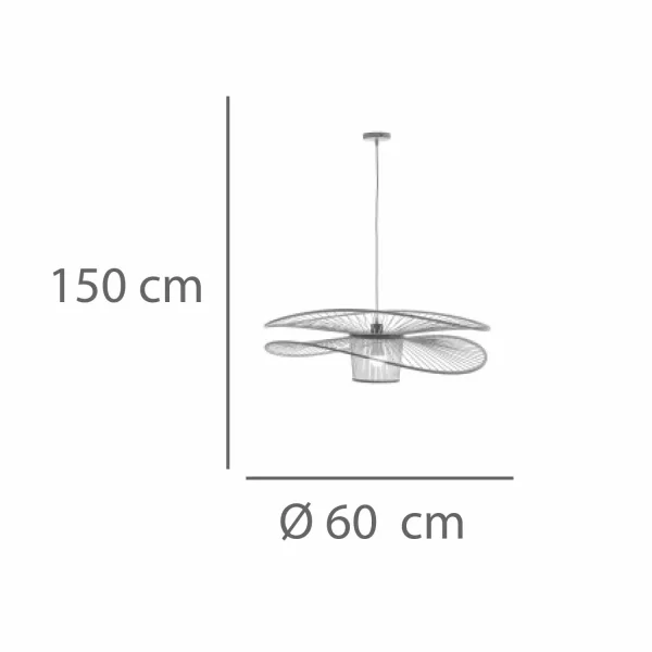 LÁMPARA DE TECHO EN MADERA Ø60CM E27 PORTOBELO