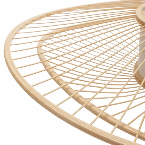 LÁMPARA DE TECHO EN MADERA Y TELA Ø70CM E27 MALAI