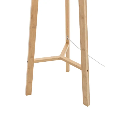 LÁMPARA DE PIE EN MADERA Y TELA Ø40CM E27 HAGEN