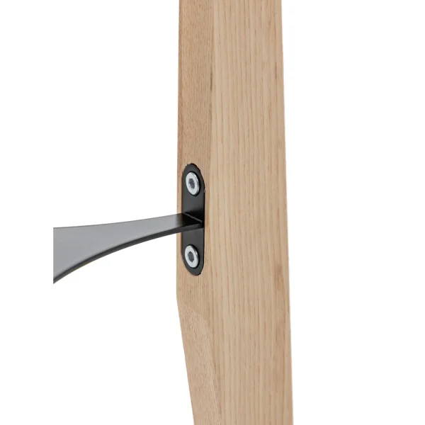 LÁMPARA DE PIE EN MADERA Y TELA 2 LUCES E27 Ø36CM HAGEN