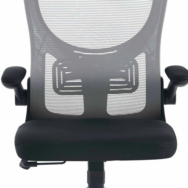 SILLA DE ESCRITORIO CON RUEDAS GRIS Y NEGRA AVENTURINA