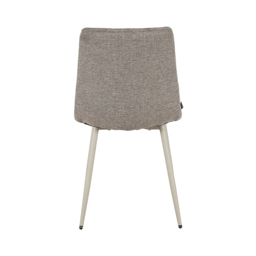 SILLA DE COMEDOR TAPIZADO MARRÓN PATAS BEIGE TULUM