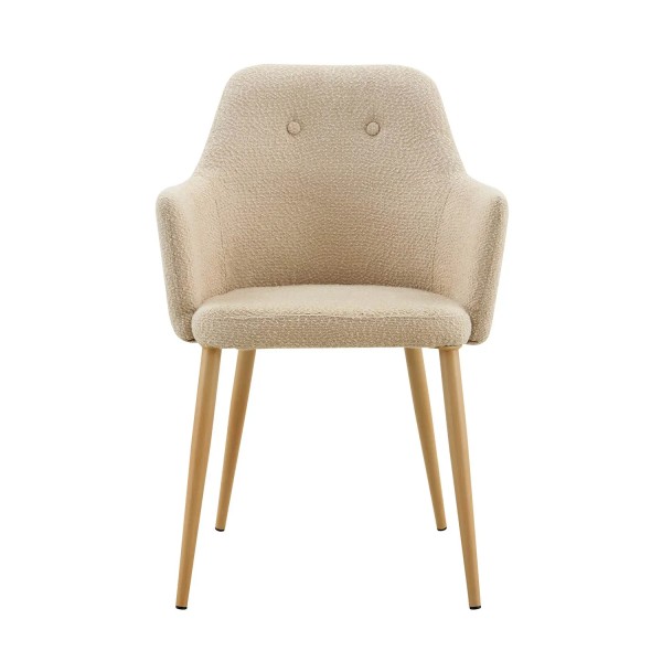 SILLÓN GUNNAR TEXTIL ARENA PATAS COLOR NATURAL