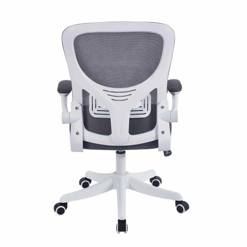 SILLA DE ESCRITORIO CON RUEDAS GRIS Y BLANCA AVENTURINA
