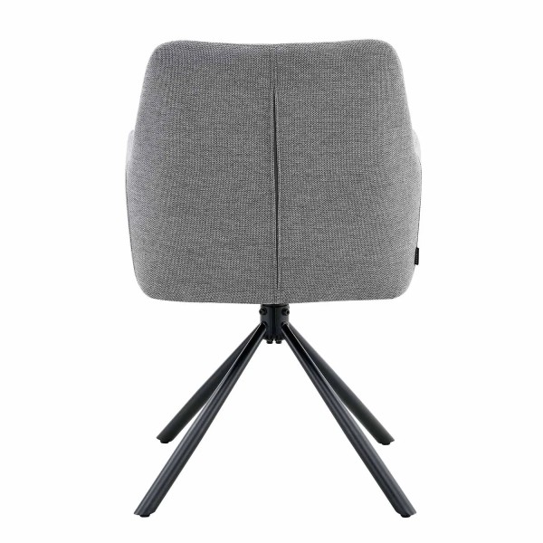 SILLÓN GIRATORIO TAPIZADO GRIS FABRIZIO